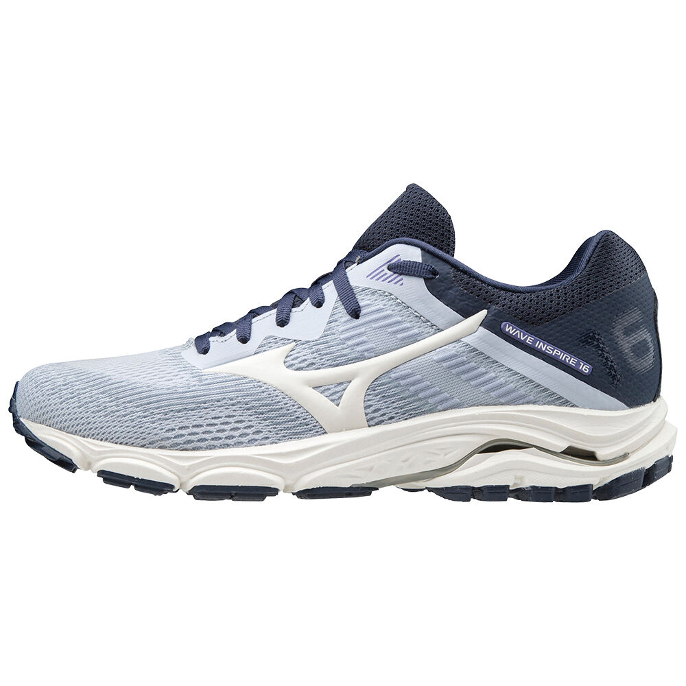 Mizuno Women's Wave Inspire 16 Running Shoes White/Indigo (J1GD204413-XLQ)